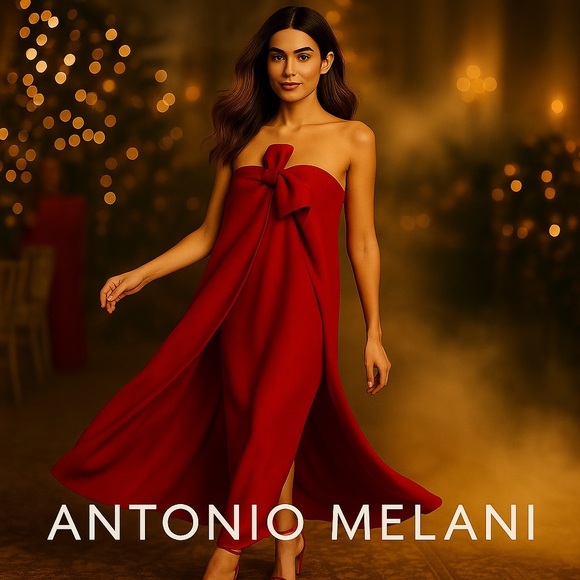 NWT, Antonio Melani × Elizabeth Damrich Radzwill Crepe Strapless Dress Size 6 - Picture 2 of 16